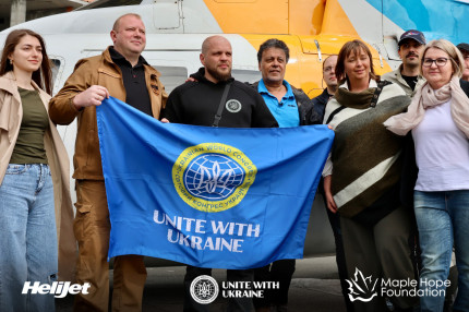 Ukrainian World Congress, Maple Hope Foundation, and Helijet Deliver Lifesaving Medical Helicopter to Ukraine